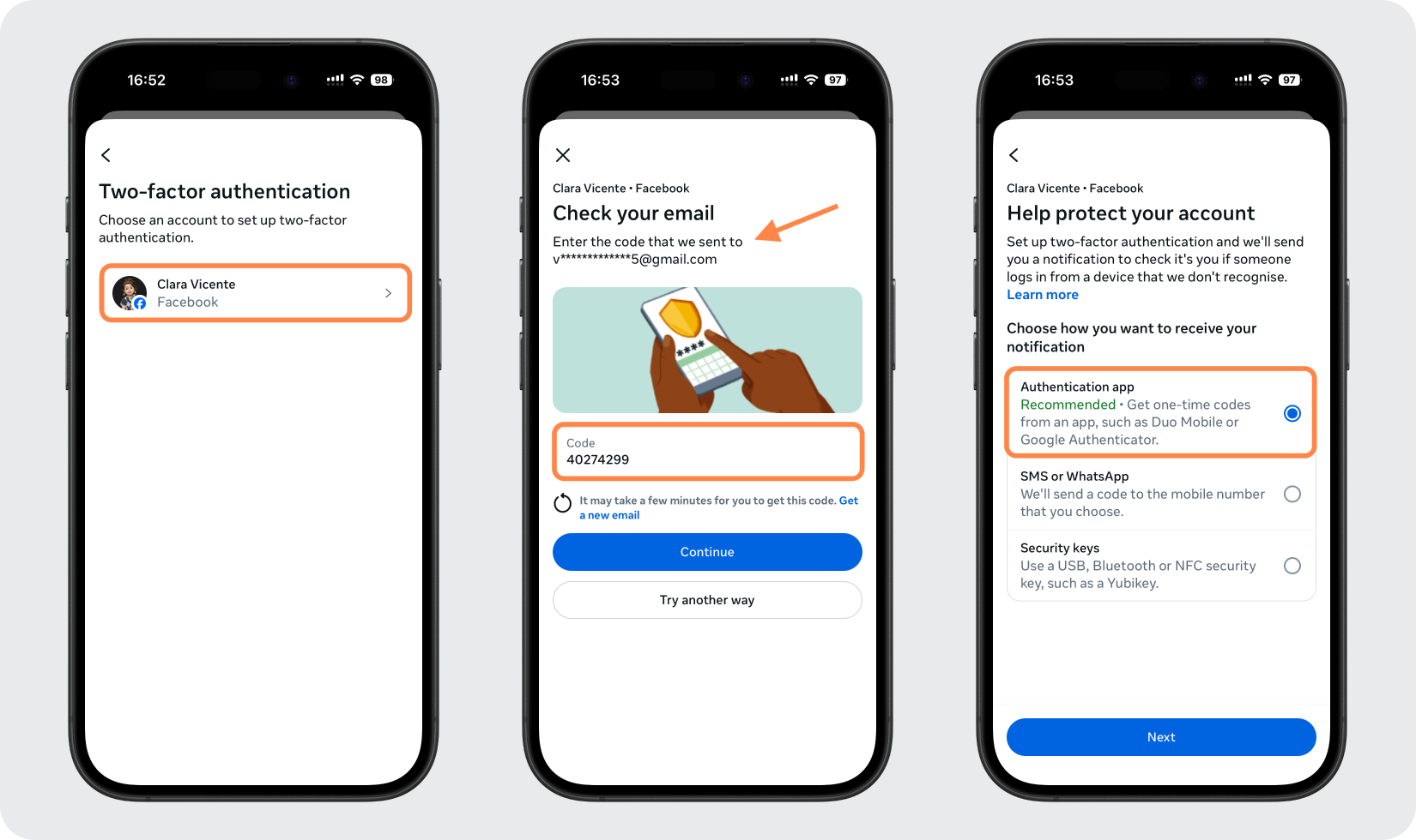 Choose Your Account and Method